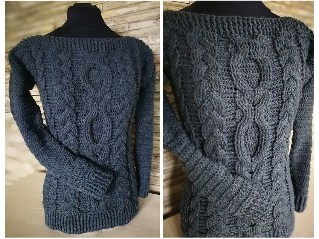 Häkelanleitung Pullover Joyce, Gr. 32/34-52/54 ink. Video