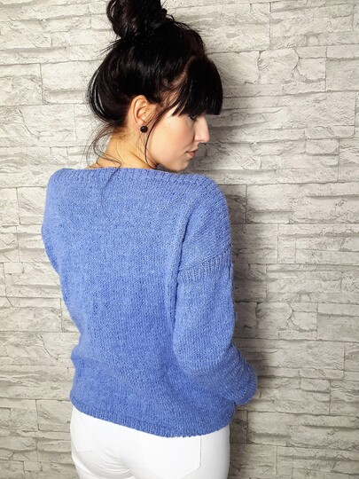 91 Strickanleitung Pullover Linda Größen S/M und L/XL