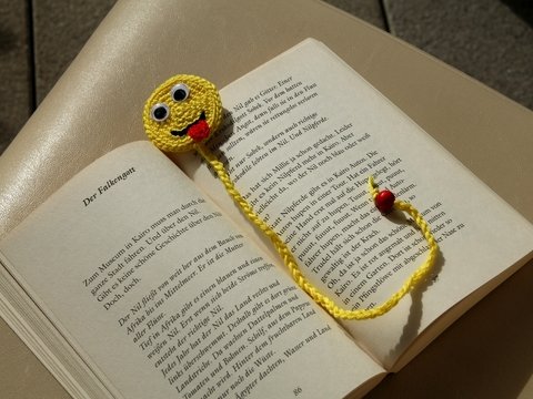 Häkelanleitung für Lesezeichen Smiley
