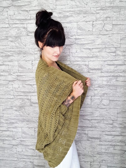 92 Strickanleitung Seelenwärmer Olivia Größen 36 bis 52