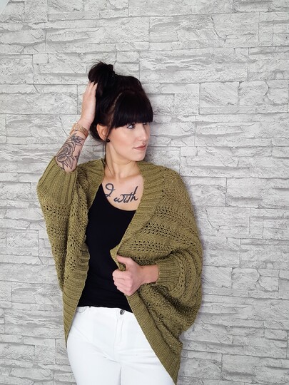 92 Strickanleitung Seelenwärmer Olivia Größen 36 bis 52