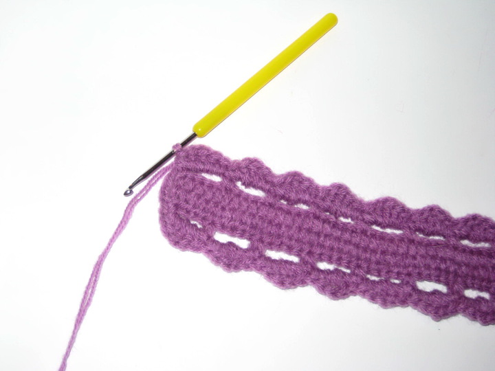 Purple baby headband crochet pattern
