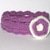 Purple baby headband crochet pattern