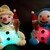 Leuchtender Schneemann mit Led Kugelbauch