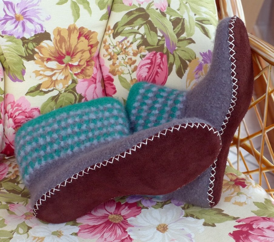 DIY - Ledersohlen für Filzschuhe selber machen - Gr. 22 bis 45 - Bild 6