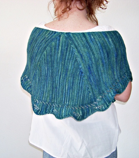 Knitting Pattern PDF Shawl – elegant crescent shaped design with lace edge