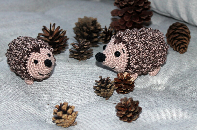 Igel häkeln – zwei Igelchen in zwei Größen (deutsche Anleitung)