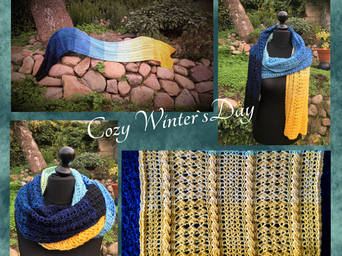 Gehäkelter Zopfschal