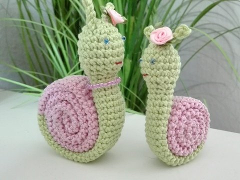 Häkelanleitung Schnecke in 2 Größen