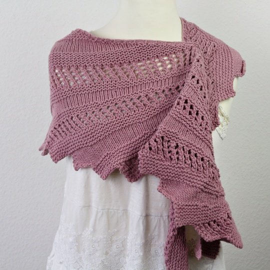 Strickanleitung Tuch Sparset – Zwei asymmetrische Drachenschwanz-Tücher PDF