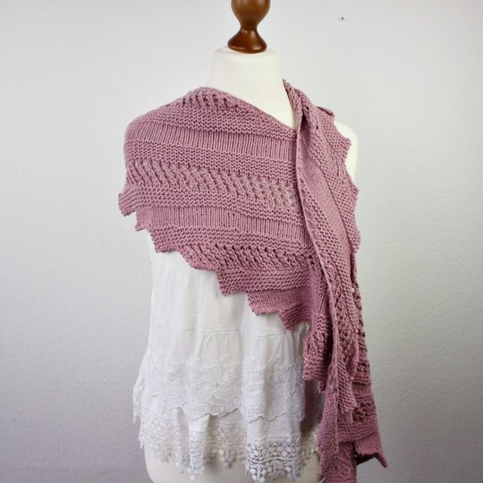 Strickanleitung Tuch Sparset – Zwei asymmetrische Drachenschwanz-Tücher PDF