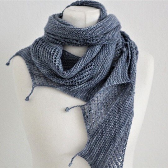 Strickanleitung Tuch Sparset – Zwei asymmetrische Drachenschwanz-Tücher PDF