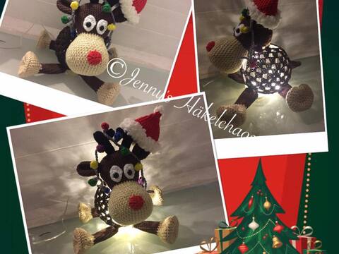 Weihnachtselch-Lampe