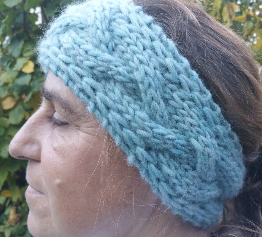 Stirnband "Eisblau" - Bild 2