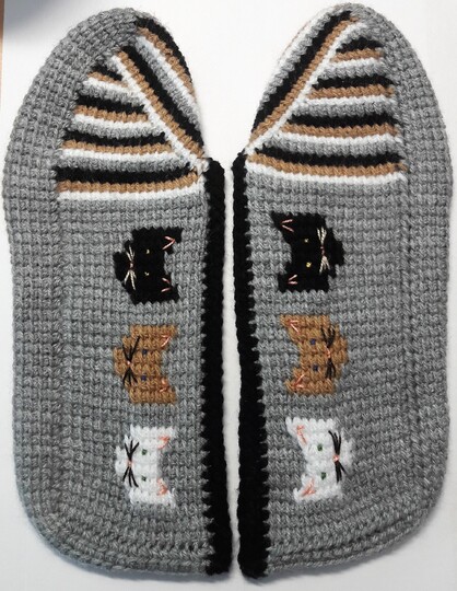 Puschen "Katze" Gr. 35-46