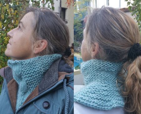 kuscheliger Schal, Schulterwärmer "Eisblau"