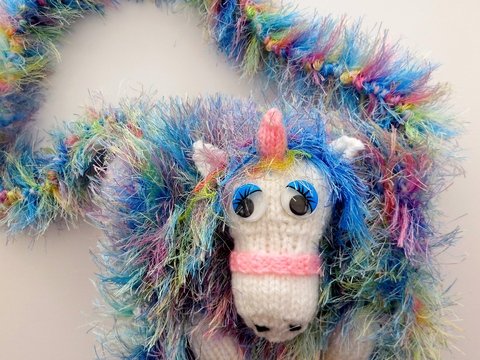 Kindermuff - Einhorn - Strickanleitung