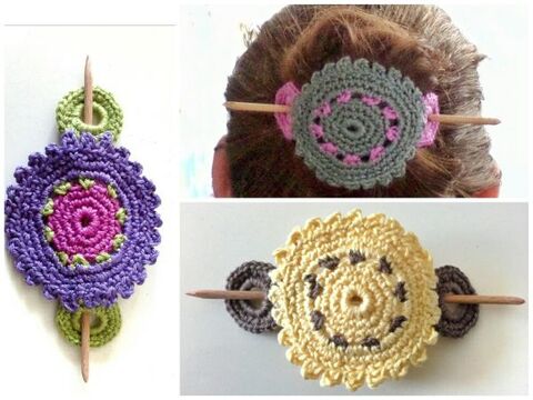 Häkelanleitung Gratis Haarschmuck Schalhalter Hippie Boho