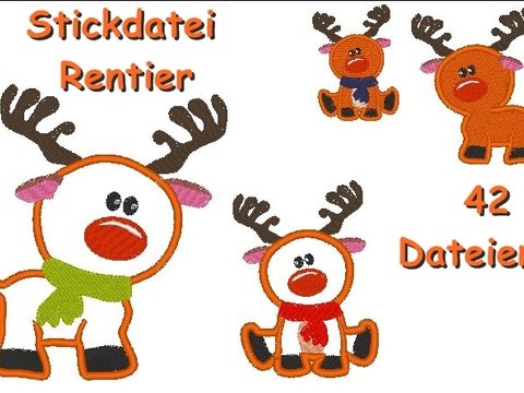 Rentier ♥ Stickdatei