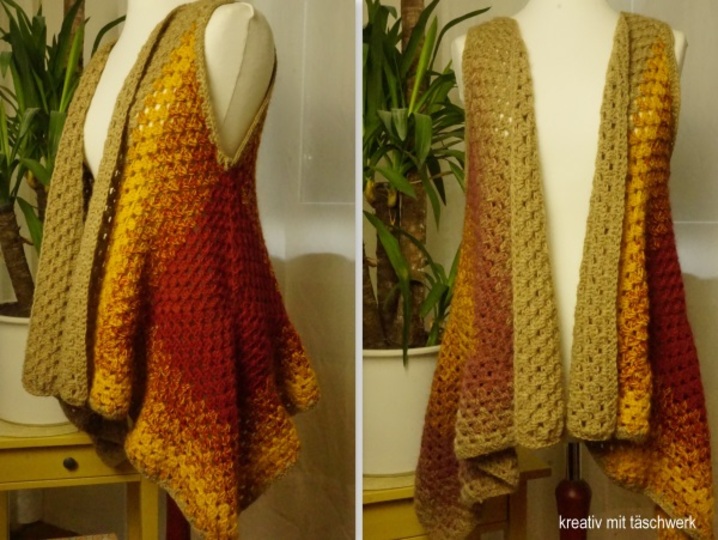 Hakelanleitung Weste "Freya" - Oversize, für alle Größen