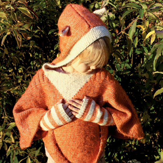 Armstulpen/Handschuhe Fuchs - für Kinder 4-5 Jahre Strickanleitung