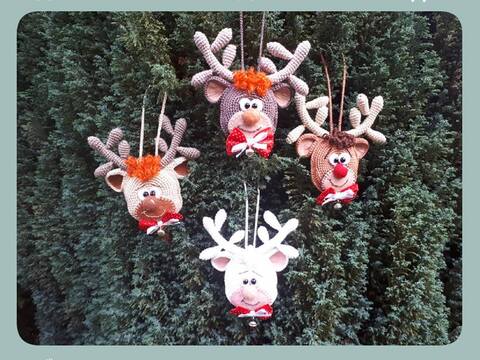 Anleitung Amigurumi „ Rentier Baumschmuck „ 13 cm Groß