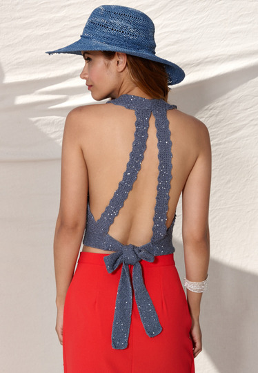 Strickanleitung Neckholder-Top Karolina