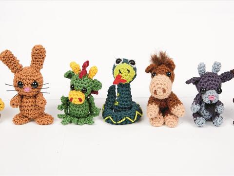 12 chinesiche Tierkreiszeichen häkeln