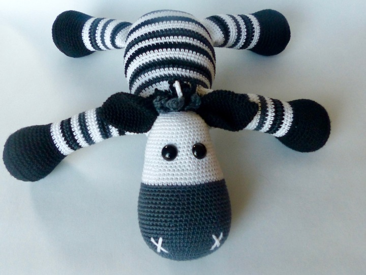 Häkelanleitung Spieluhr Zebra