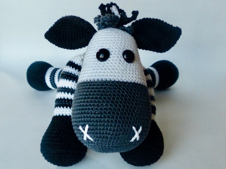 Häkelanleitung Spieluhr Zebra