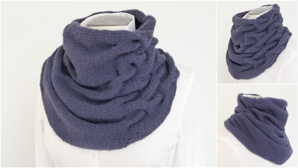 Strickanleitung - Verzopftes Set - Mütze und Loop stricken - No.109A