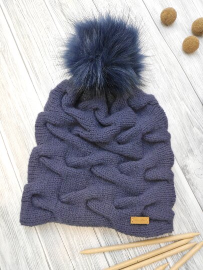 Strickanleitung - Verzopftes Set - Mütze und Loop stricken - No.109A