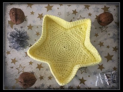 Häkelanleitung Stern Schale / Topflappen