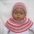 Strickanleitung Poncho und Baby Mütze, 2 Größen für Babys und Kleinkinder