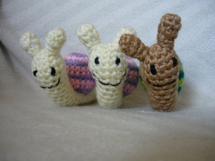 Häkelanleitung Schnecke Magnet