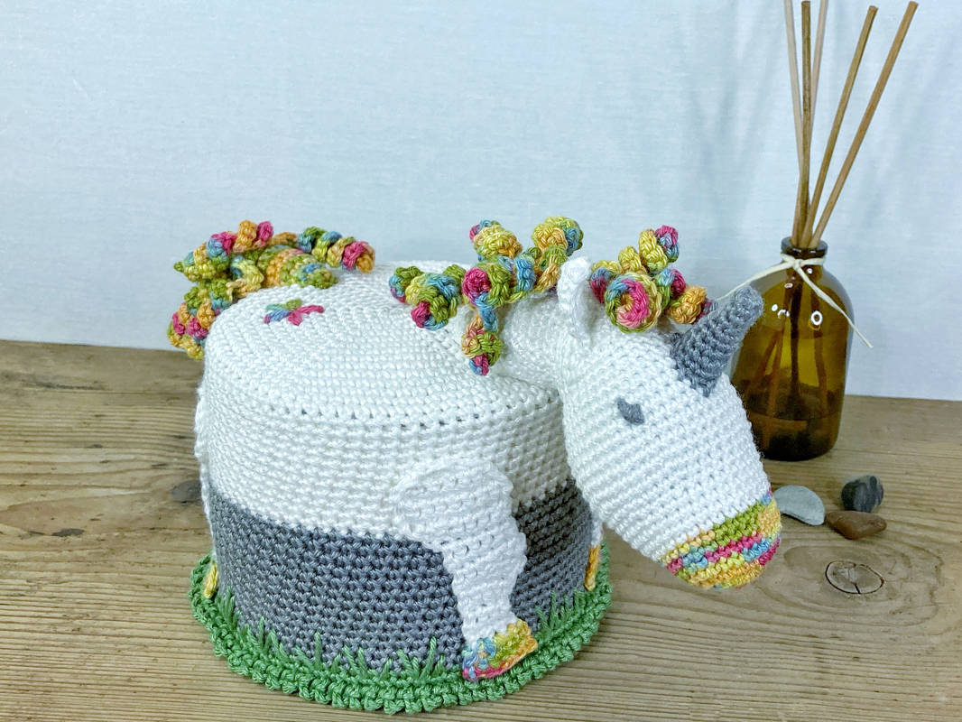 Klorollenhut Einhorn, Häkelanleitung - Bild 9
