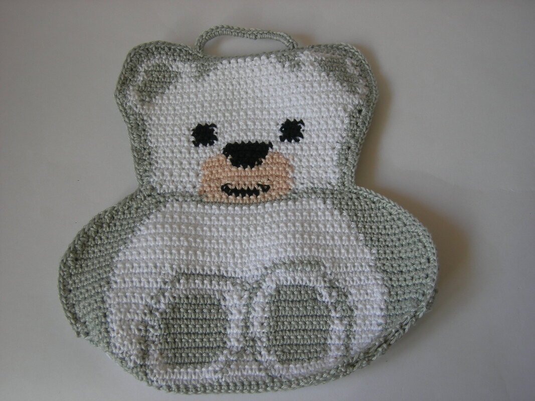 Häkelanleitung: Topflappen Eisbär-Pinguin