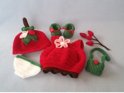 Häkelanleitung Puppenkleidung, Heli Hagebutte