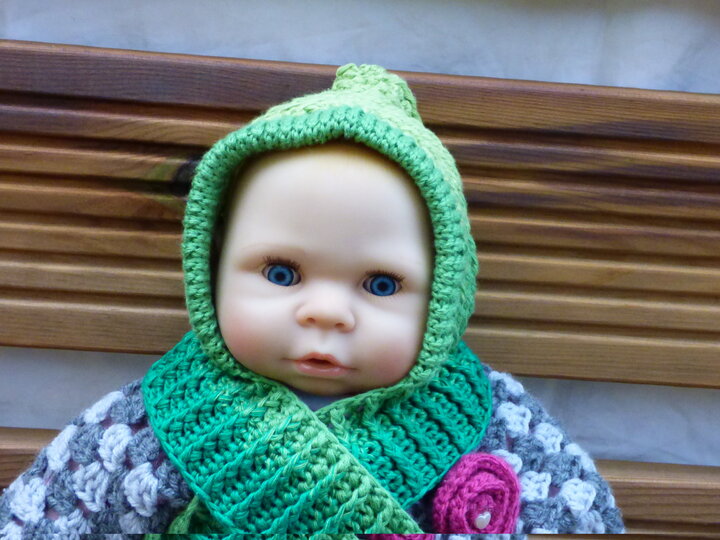 Häkelanleitung Scoodie-Scarf 2017 sehr einfach alle Größen