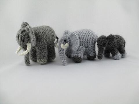 Häkelanleitung – Elefant / Elefantenfamilie