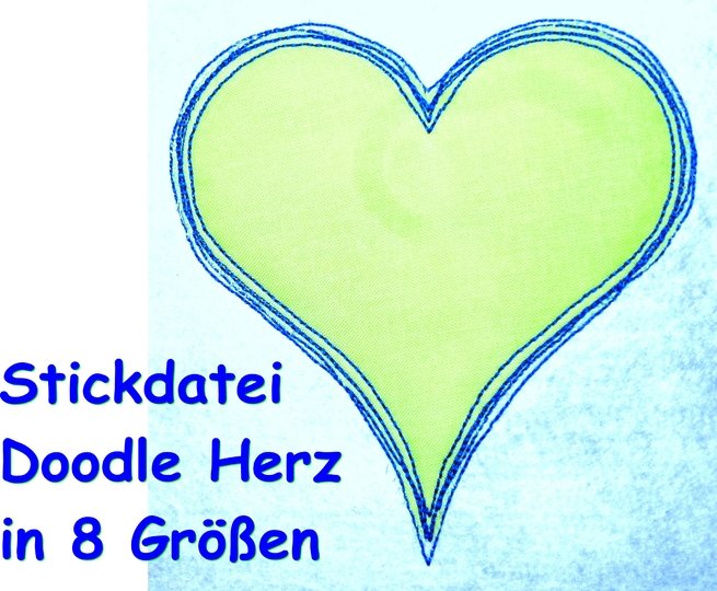 Stickdatei Doodle Herz