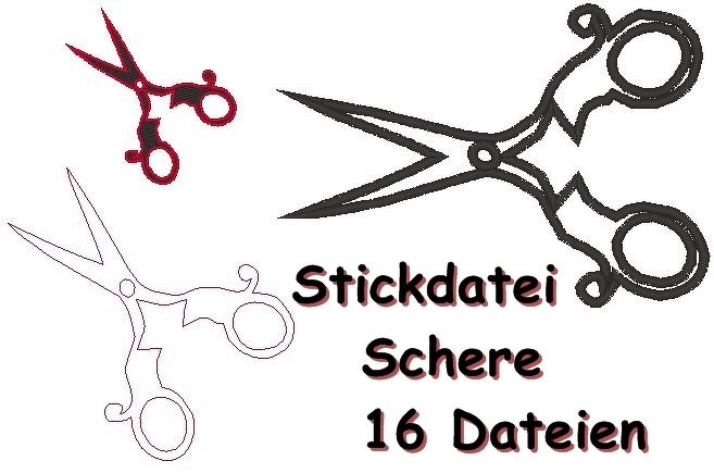 Stickdatei Schere