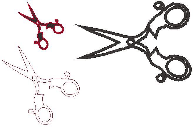 Stickdatei Schere - Bild 4