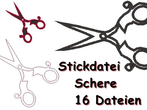 Stickdatei Schere