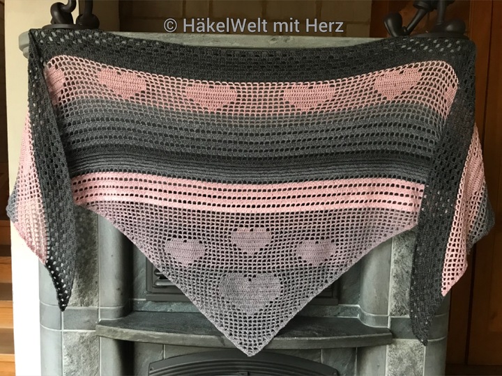 Häkeln / Dreieckstuch "Romantica"