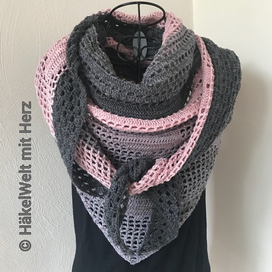 Häkeln / Dreieckstuch "Romantica"