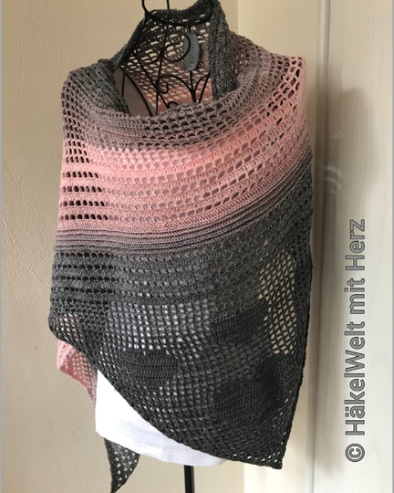 Häkeln / Dreieckstuch "Romantica"