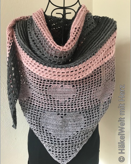 Häkeln / Dreieckstuch "Romantica"