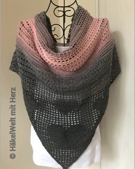 Häkeln / Dreieckstuch "Romantica"