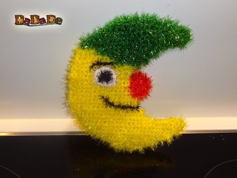 Spülschwamm oder Badeschwamm Mond, gehäkelt von Dadade